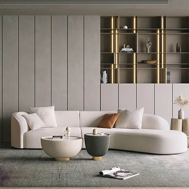 Richmond Cream Velvet Corner Sofa - Luxury Modern Design with High-Density Foam Comfort - UK Luxury Furniture